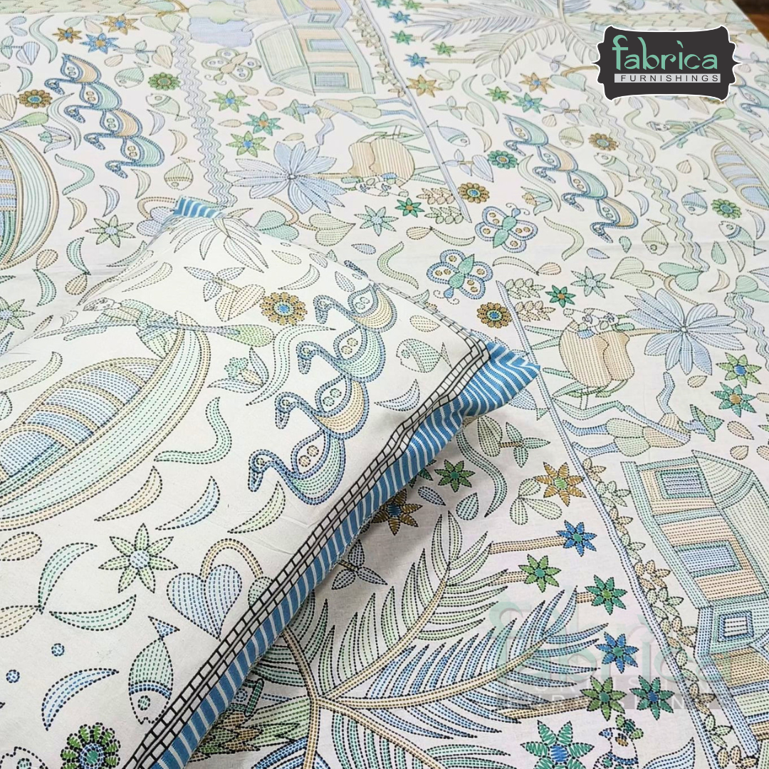 Royal Rajasthani Handblock Print pure Cotton Double Bed Sheets