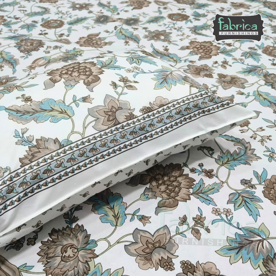 Shahi Printed Premium Pure Cotton Super Kingsize Bed Sheets(110*110) inches