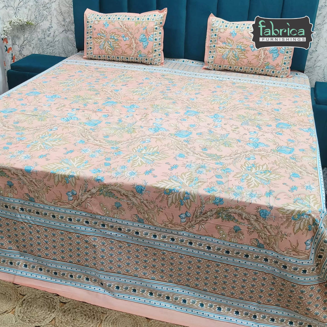 Shahi Printed Premium Pure Cotton Super Kingsize Bed Sheets(110*110) inches