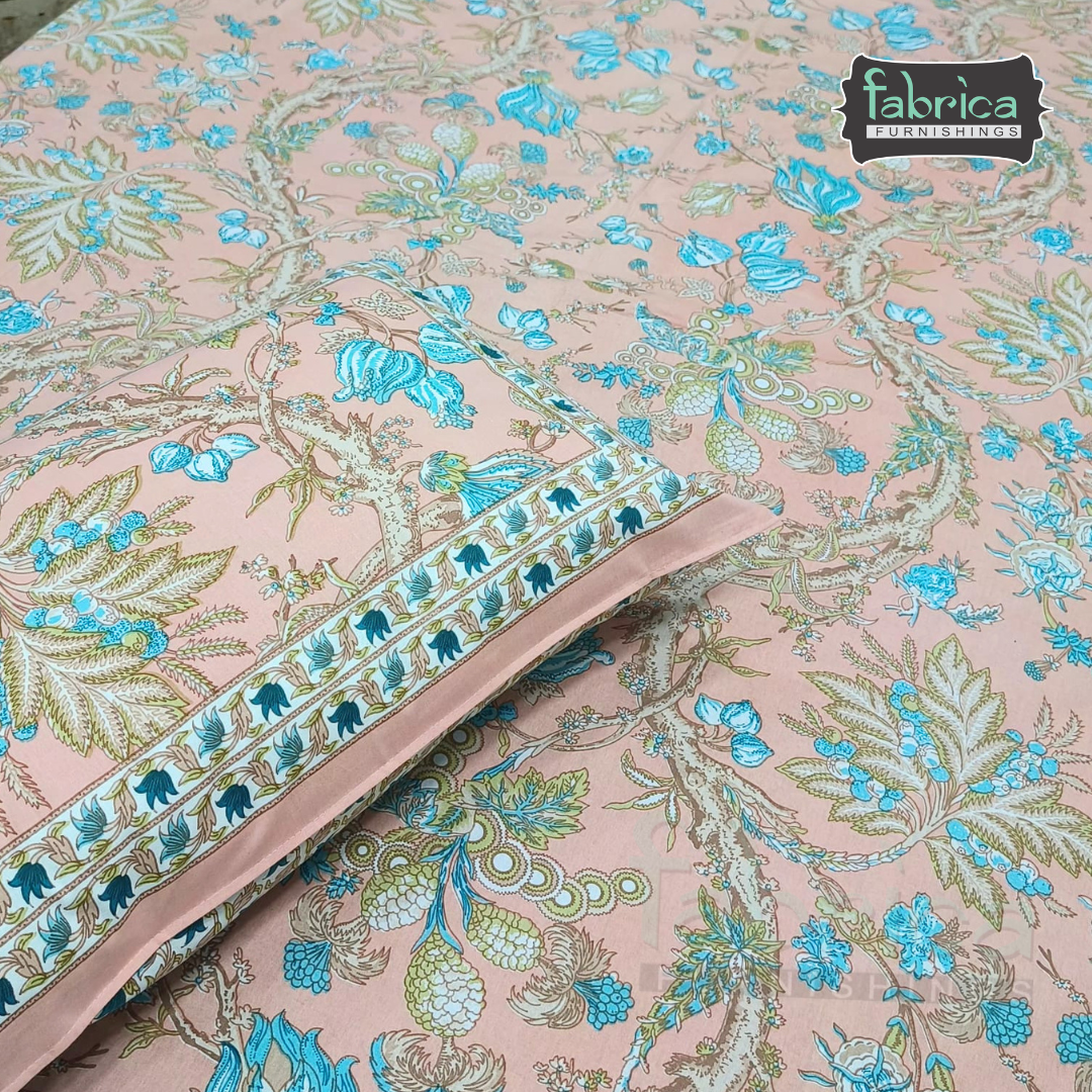Shahi Printed Premium Pure Cotton Super Kingsize Bed Sheets(110*110) inches