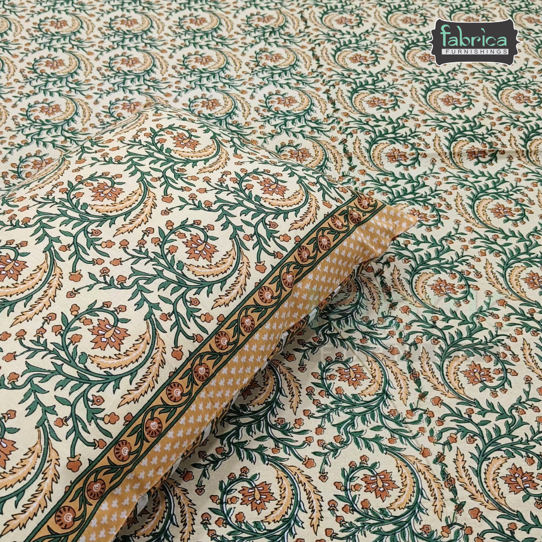 Royal Rajasthani Handblock Print pure Cotton Double Bed Sheets