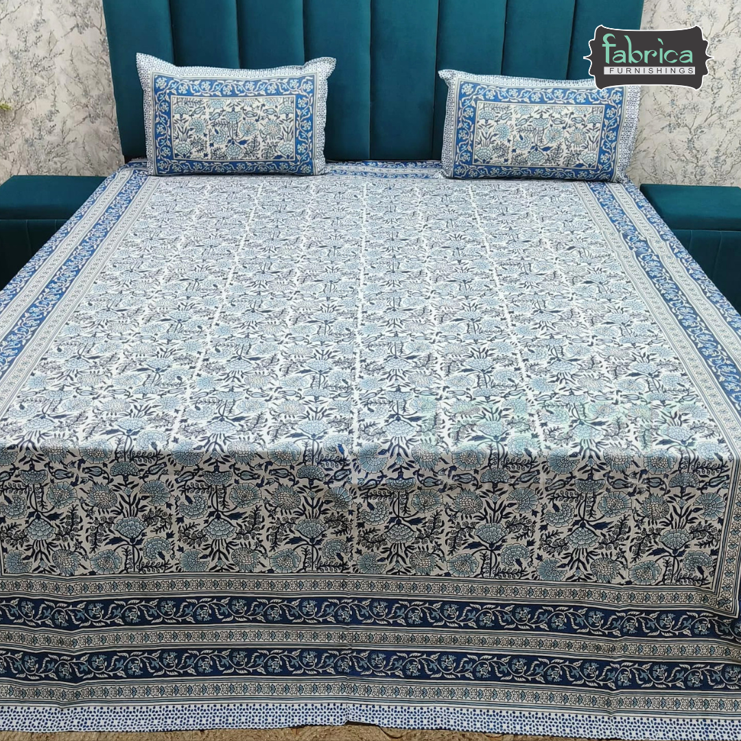Royal Rajasthani Handblock Print pure Cotton Double Bed Sheets