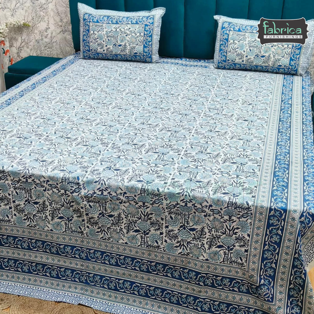 Royal Rajasthani Handblock Print pure Cotton Double Bed Sheets