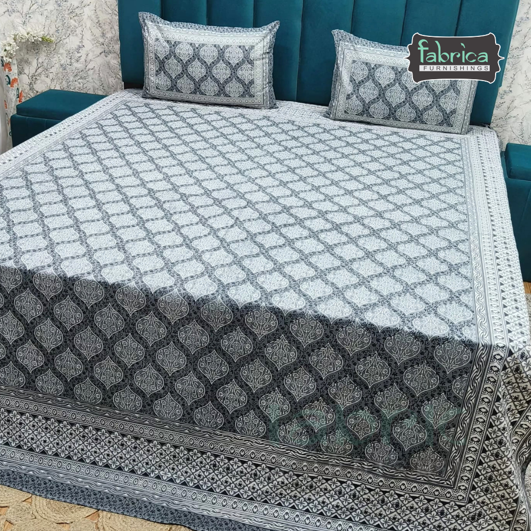 Royal Rajasthani Handblock Print pure Cotton Double Bed Sheets