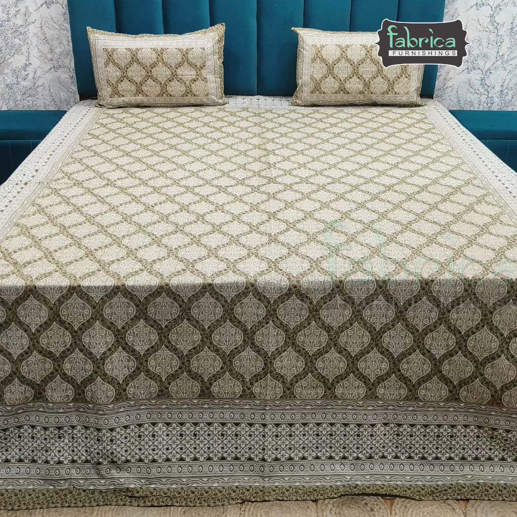 Royal Rajasthani Handblock Print pure Cotton Double Bed Sheets