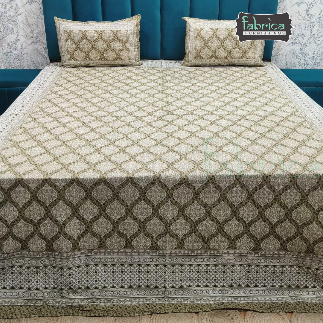 Royal Rajasthani Handblock Print pure Cotton Double Bed Sheets