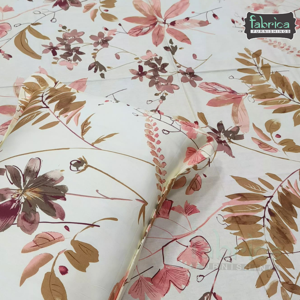 Pearl Print Premium Pure Cotton king Size Bedsheet