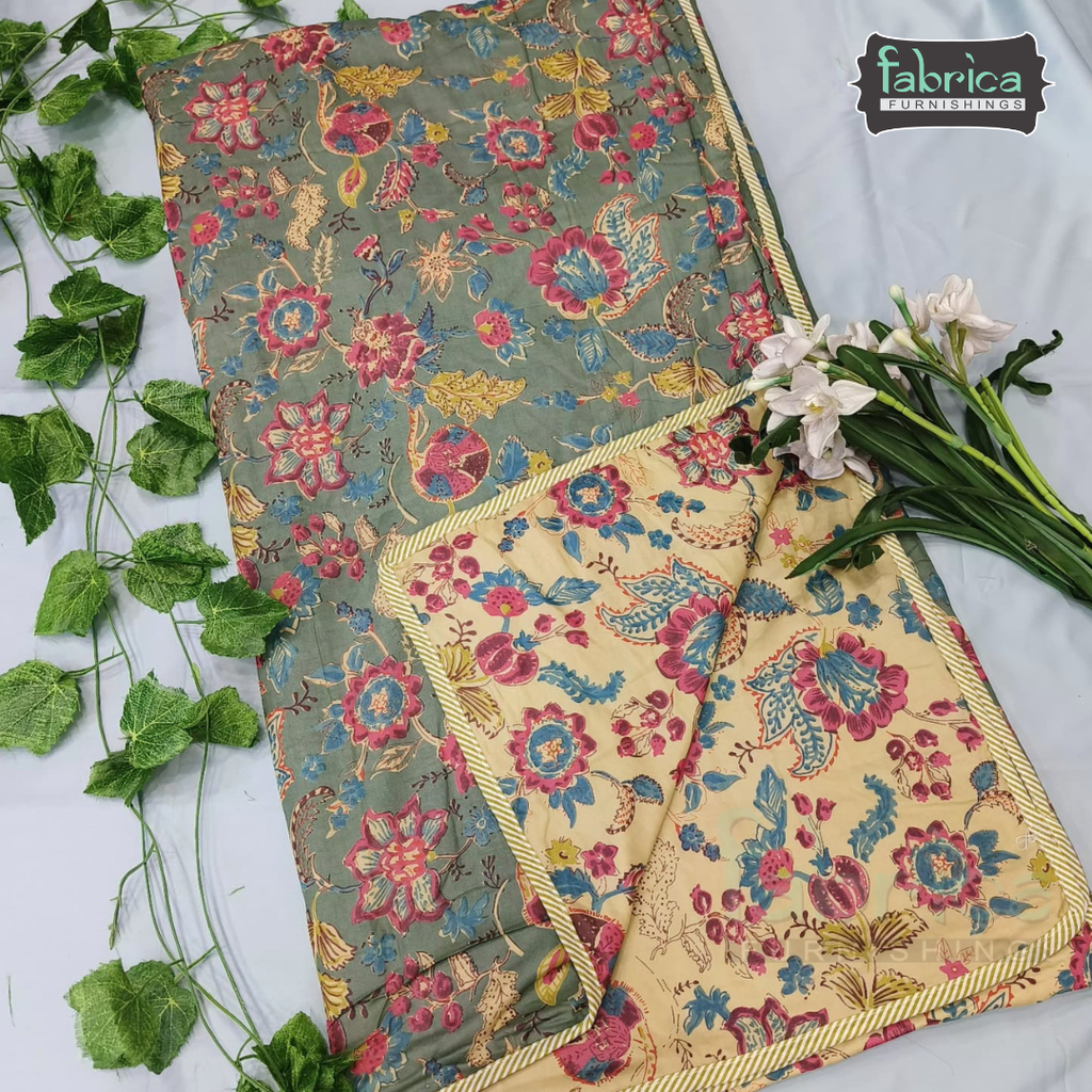 Noor Printed Mul Cotton Double Bed AC Duvet ( Tehar )