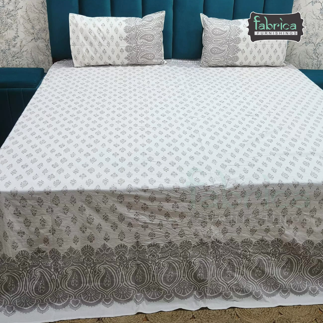 Shahi Printed Premium Pure Cotton Super Kingsize Bed Sheets(110*110) inches