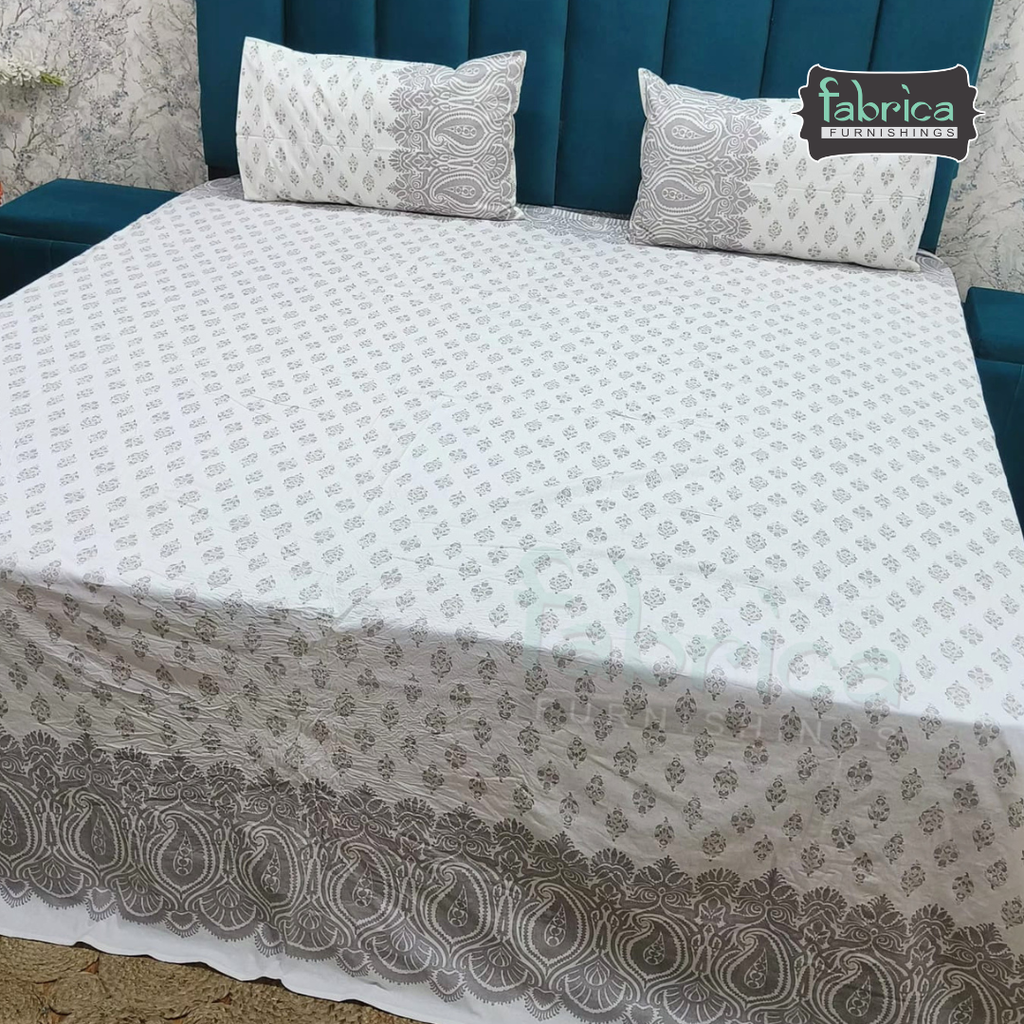 Shahi Printed Premium Pure Cotton Super Kingsize Bed Sheets(110*110) inches