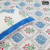 Rangoli Pure Cotton Handblock Super Kingsize Bedsheet