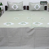 Designer Embroidered Pure Cotton  king Size Bed Sheets