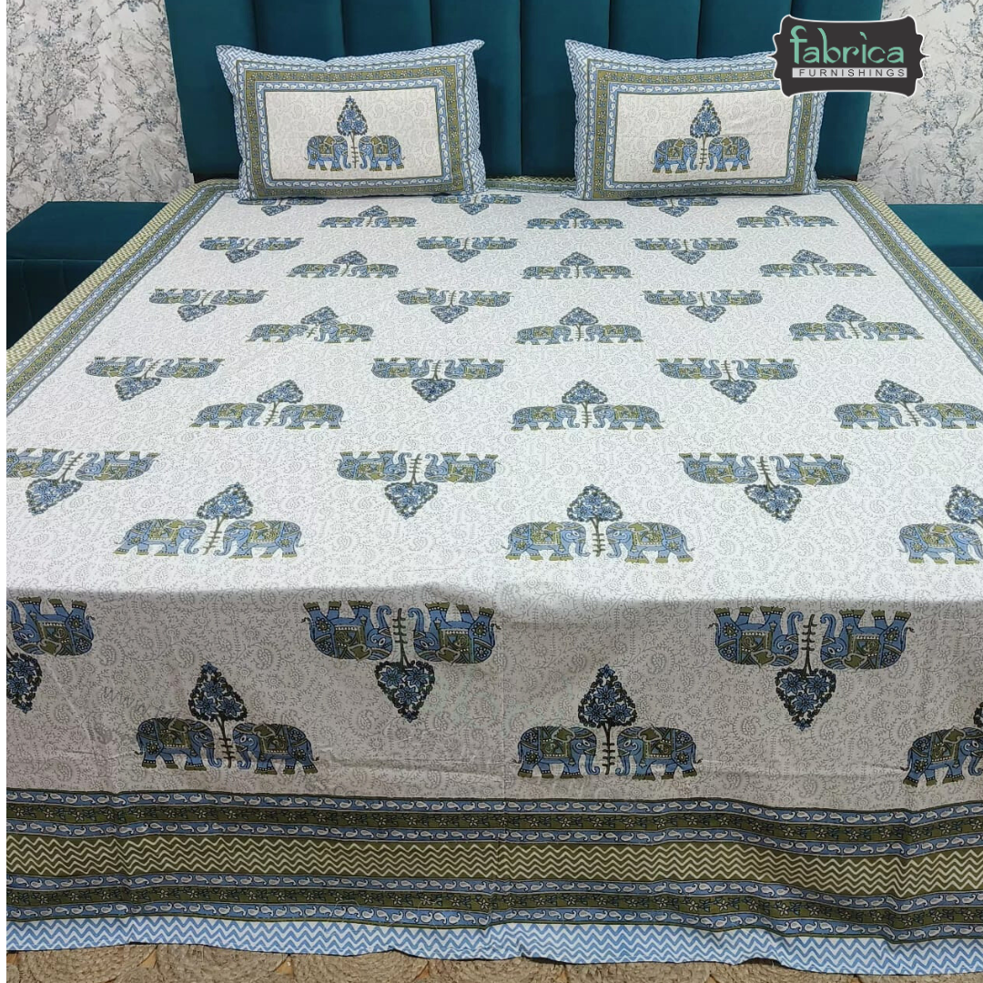 Royal Rajasthani Printed Pure Cotton Double BedSheet