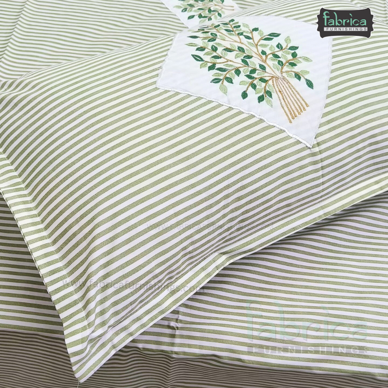 Designer Embroidered Pure Cotton  king Size Bed Sheets