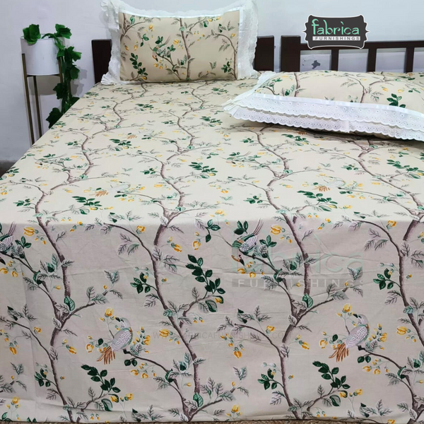 Traditional Anokhi Prints Pure Cotton King Size Lacework  Bedsheet