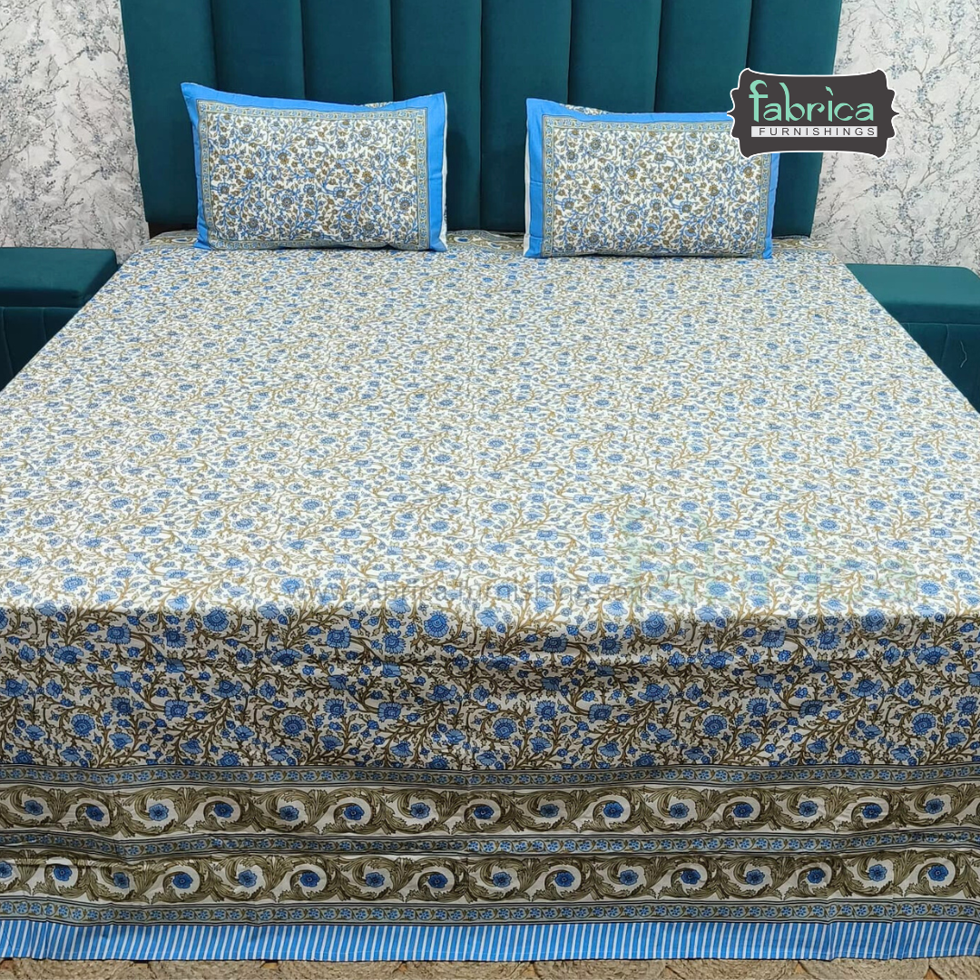 Mughal Utsav Printed Pure Cotton King Size Bedsheet