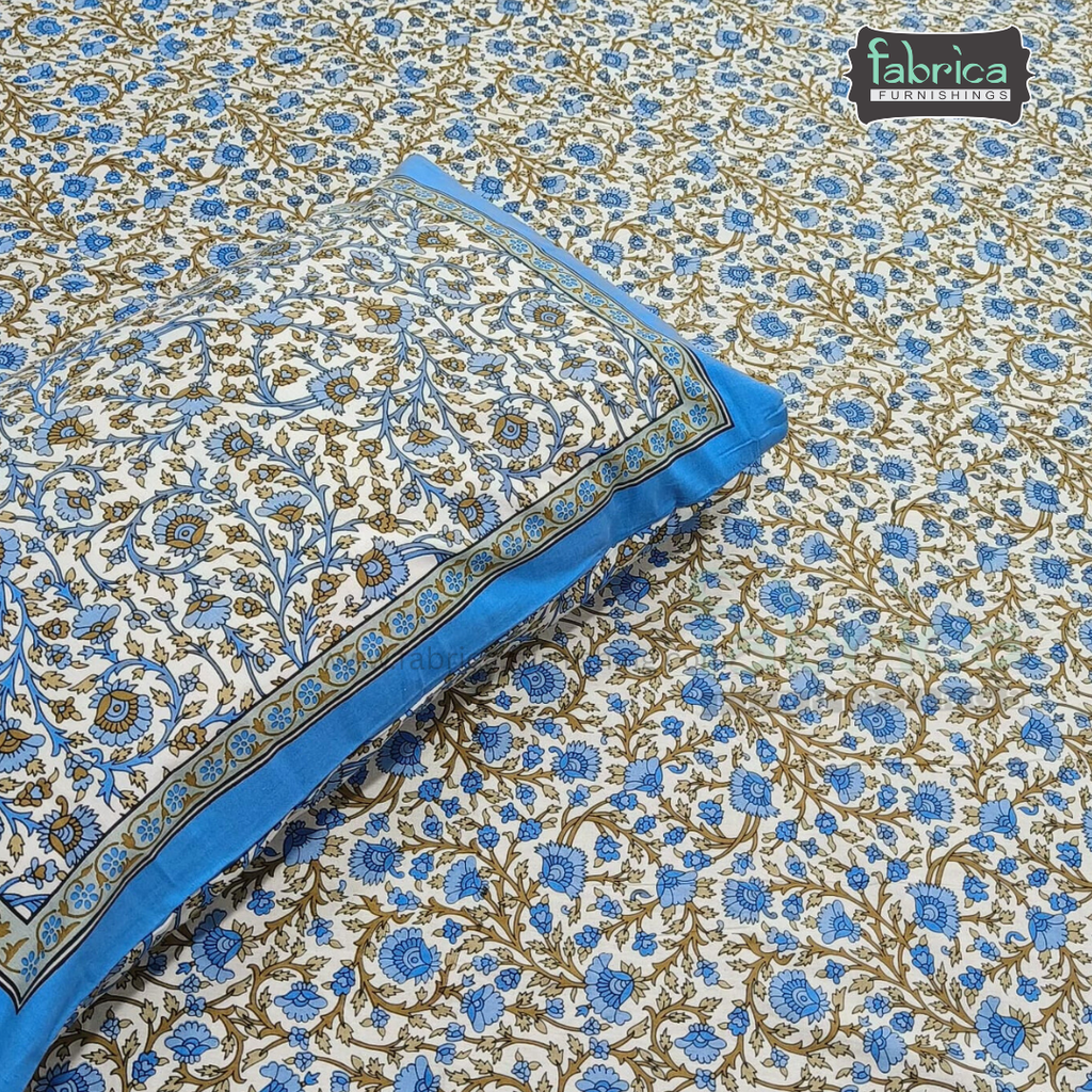 Mughal Utsav Printed Pure Cotton King Size Bedsheet