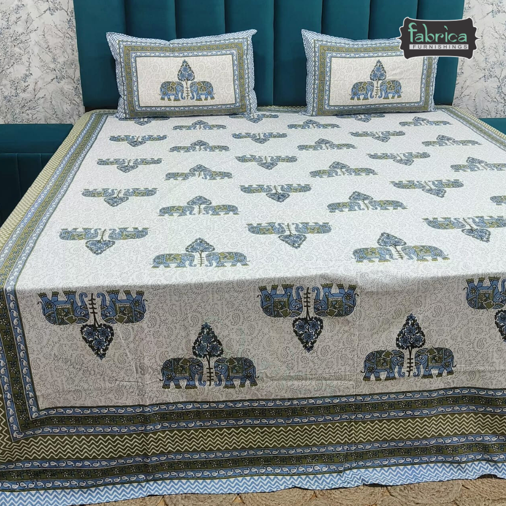 Royal Rajasthani Printed Pure Cotton Double BedSheet