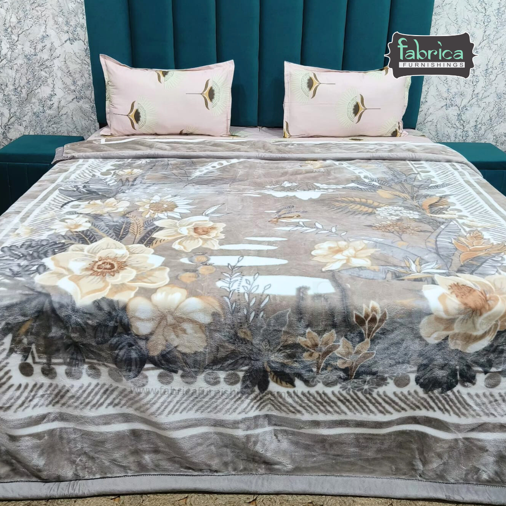 Varsache Double Bed Premium Printed  blanket -2 Ply