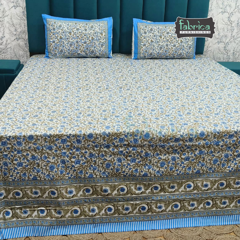 Mughal Utsav Printed Pure Cotton King Size Bedsheet