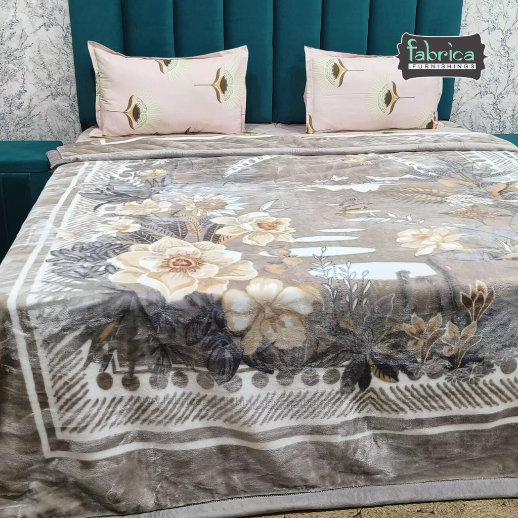 Varsache Double Bed Premium Printed  blanket -2 Ply