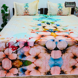 Fab Decor Pure Cotton Digital Print Super Kingsize Bedsheet (400TC)