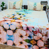 Fab Decor Pure Cotton Digital Print Super Kingsize Bedsheet (400TC)