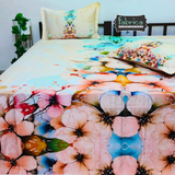 Fab Decor Pure Cotton Digital Print Super Kingsize Bedsheet (400TC)