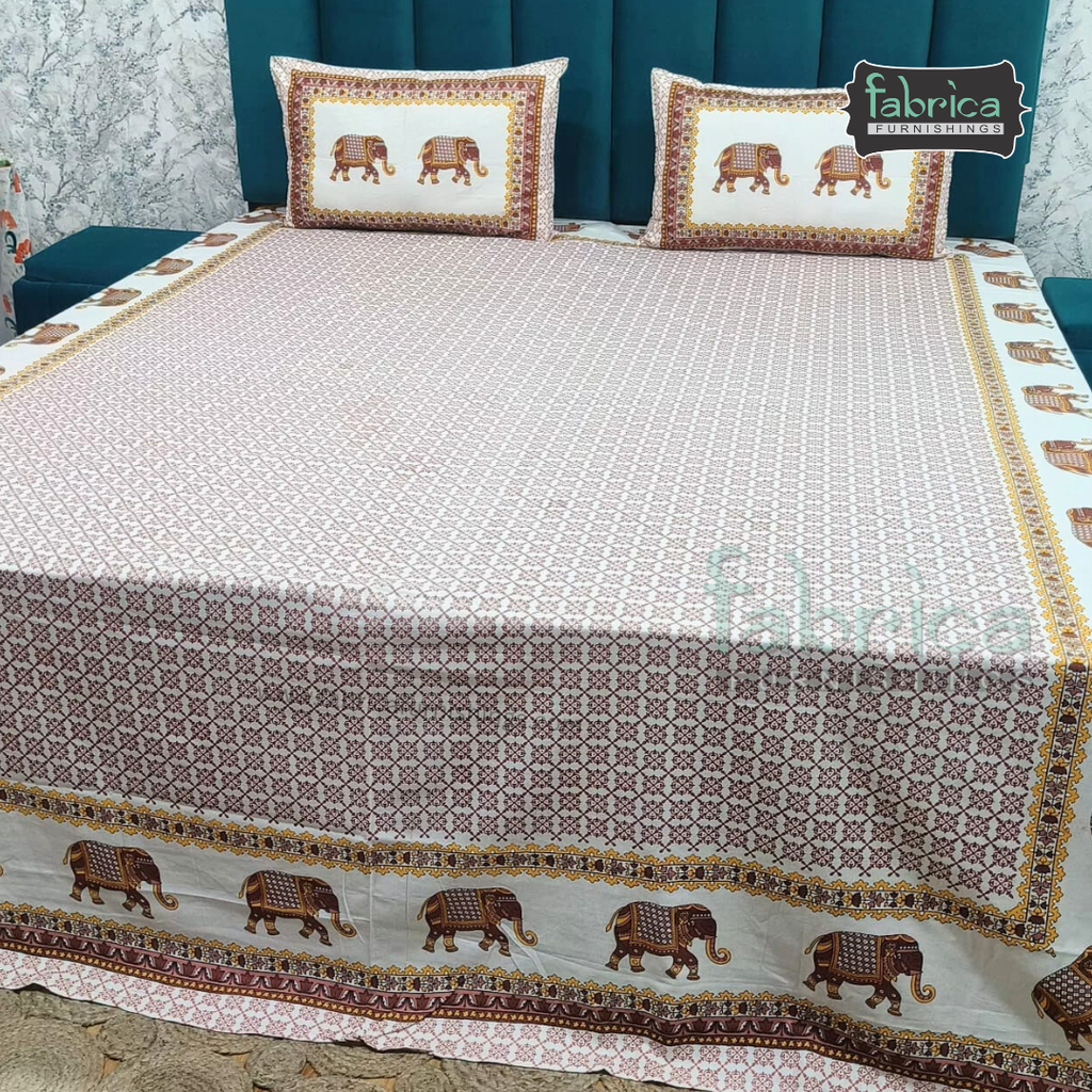 Royal Rajasthani Printed Pure Cotton Double BedSheet