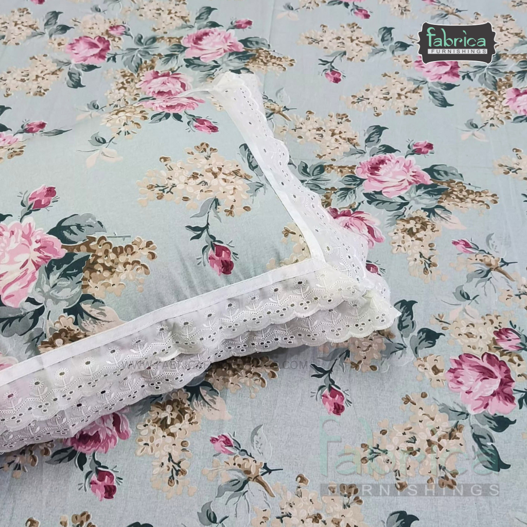 Traditional Anokhi Prints Pure Cotton King Size Lacework  Bedsheet