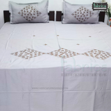 Fabby Home Designer  Embroidery King Size Bed Sheets