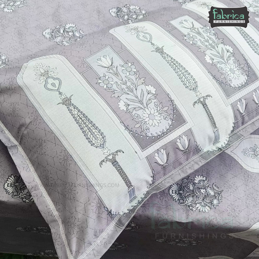 Ethnic Panel  Decor Designer Printed Cotton King Size Bed Sheets