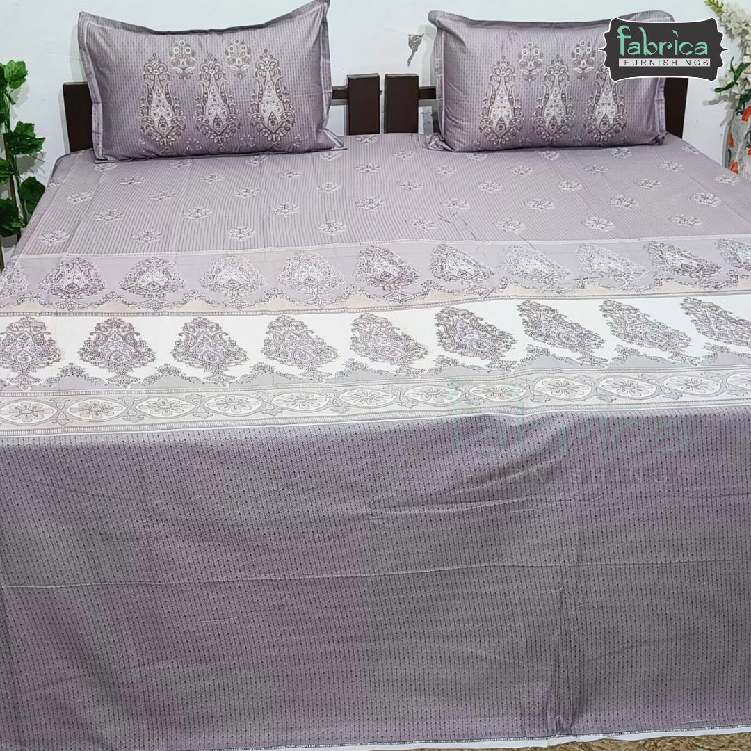 Ethnic Panel  Decor Designer Printed Cotton King Size Bed Sheets
