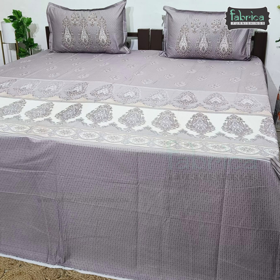 Ethnic Panel  Decor Designer Printed Cotton King Size Bed Sheets