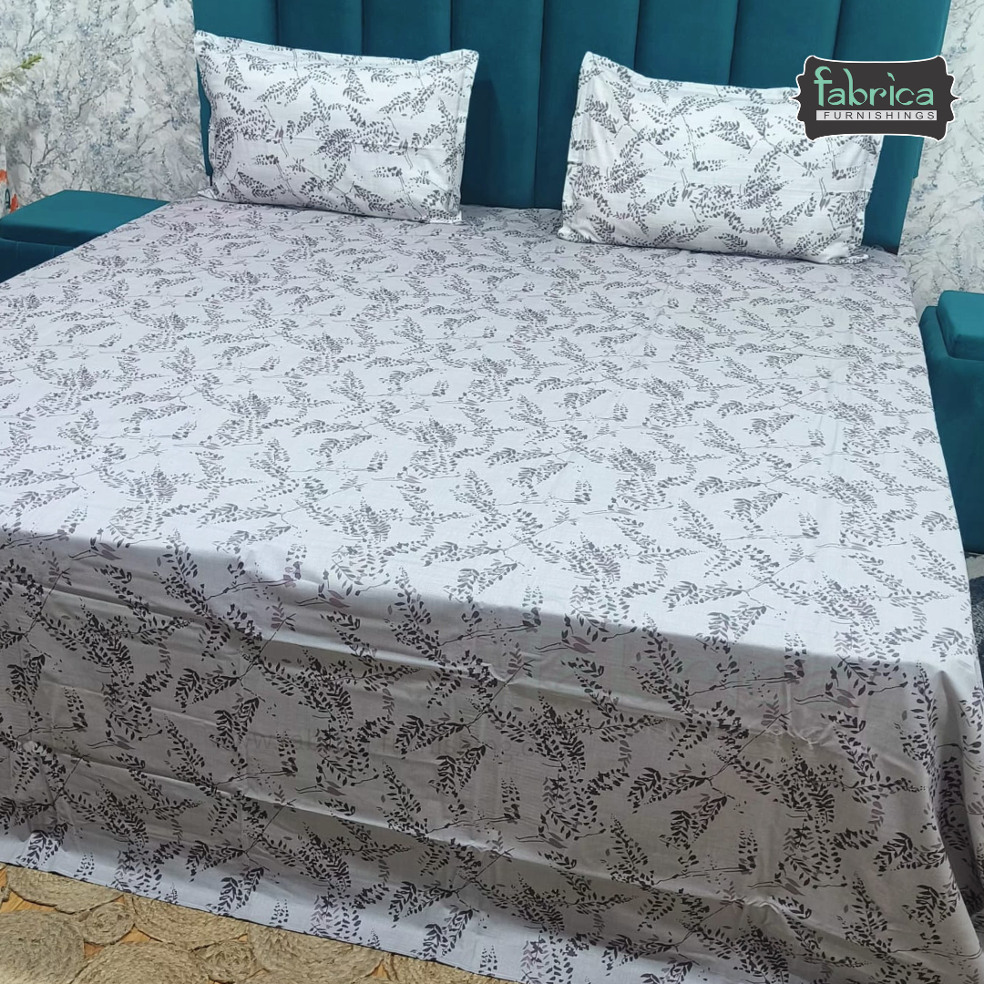Petals Perra King Size Pure Cotton  Printed Bedsheet Set