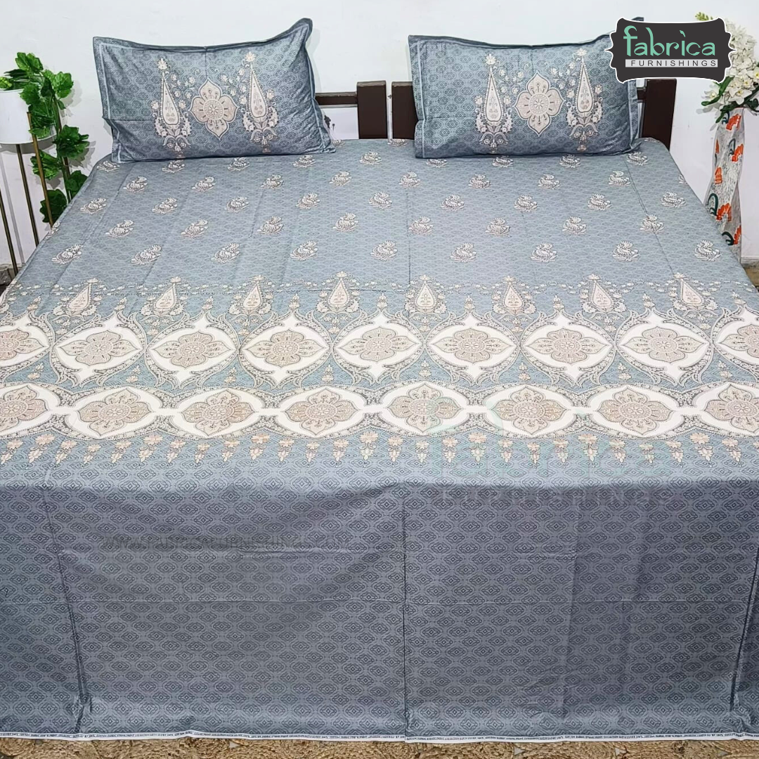 Ethnic Panel  Decor Designer Printed Cotton King Size Bed Sheets