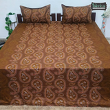 Procian premium pure cotton printed king size bedsheet