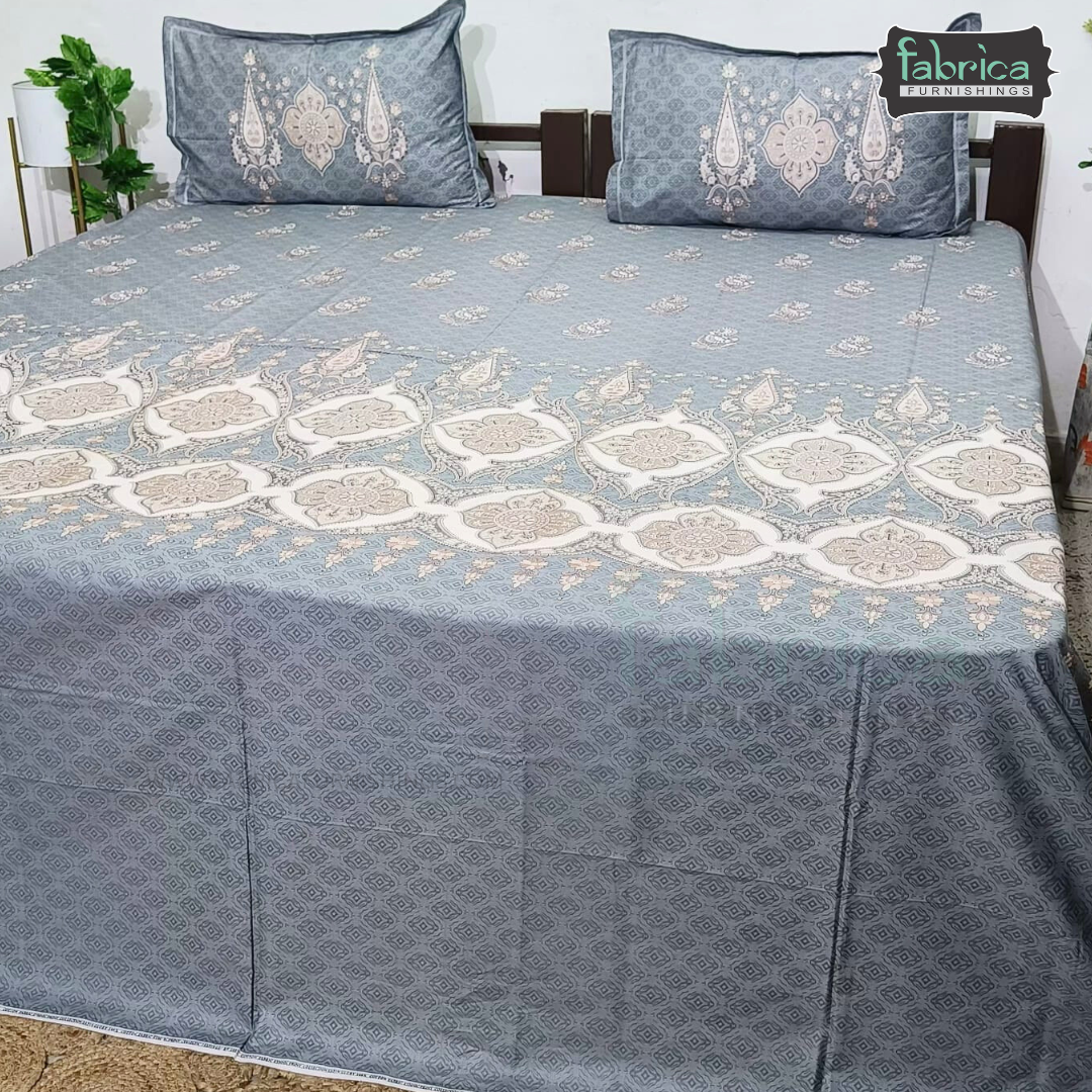 Ethnic Panel  Decor Designer Printed Cotton King Size Bed Sheets