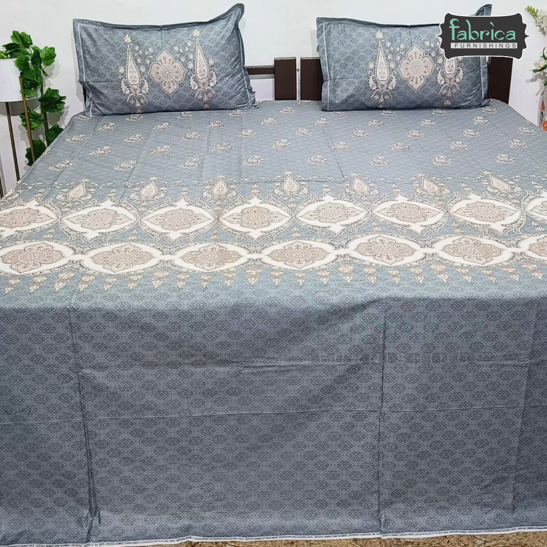 Ethnic Panel  Decor Designer Printed Cotton King Size Bed Sheets