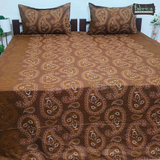 Procian premium pure cotton printed king size bedsheet