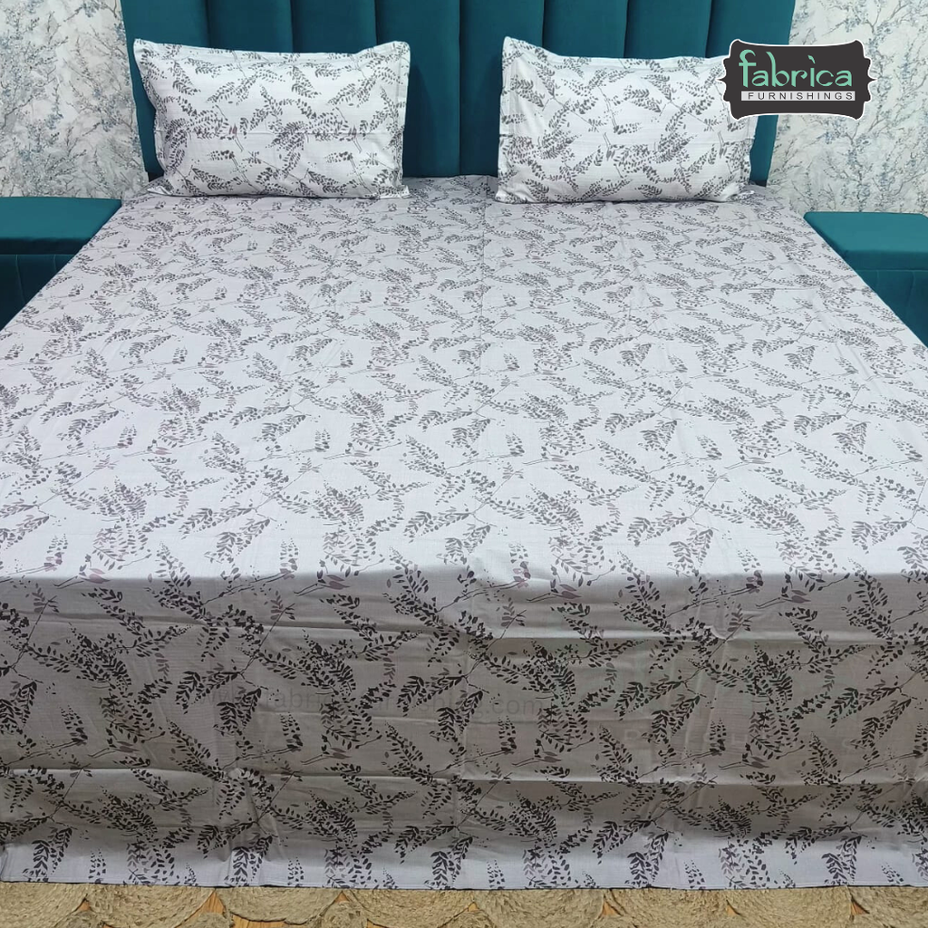 Petals Perra King Size Pure Cotton  Printed Bedsheet Set