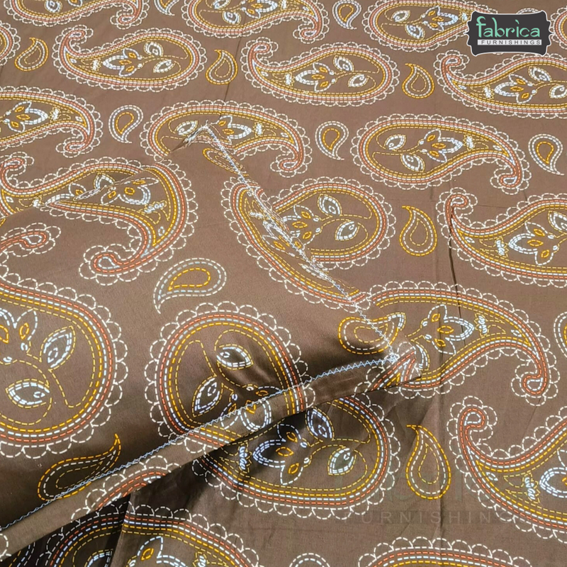 Procian premium pure cotton printed king size bedsheet