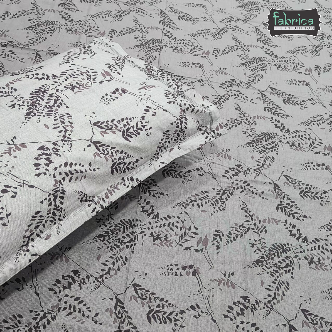 Petals Perra King Size Pure Cotton  Printed Bedsheet Set