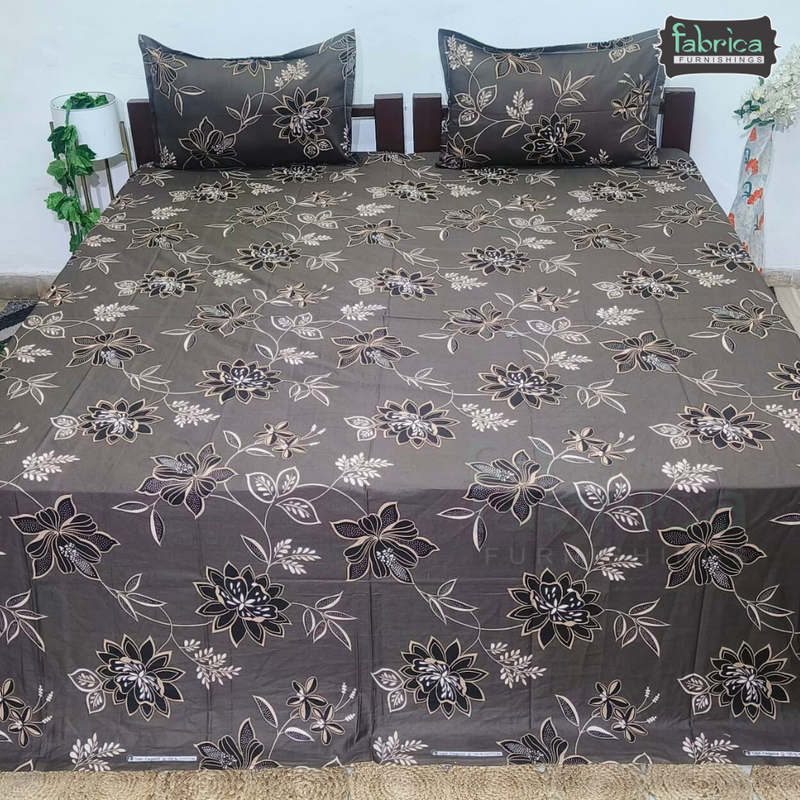 Procian premium pure cotton printed king size bedsheet