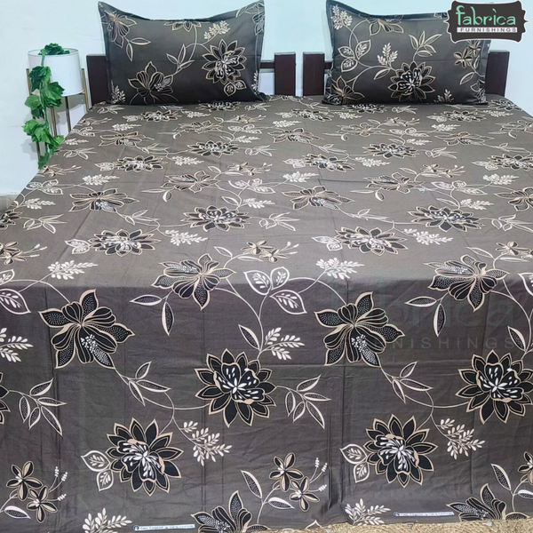 Procian premium pure cotton printed king size bedsheet