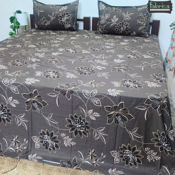 Procian premium pure cotton printed king size bedsheet