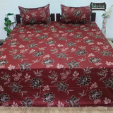 Procian premium pure cotton printed king size bedsheet