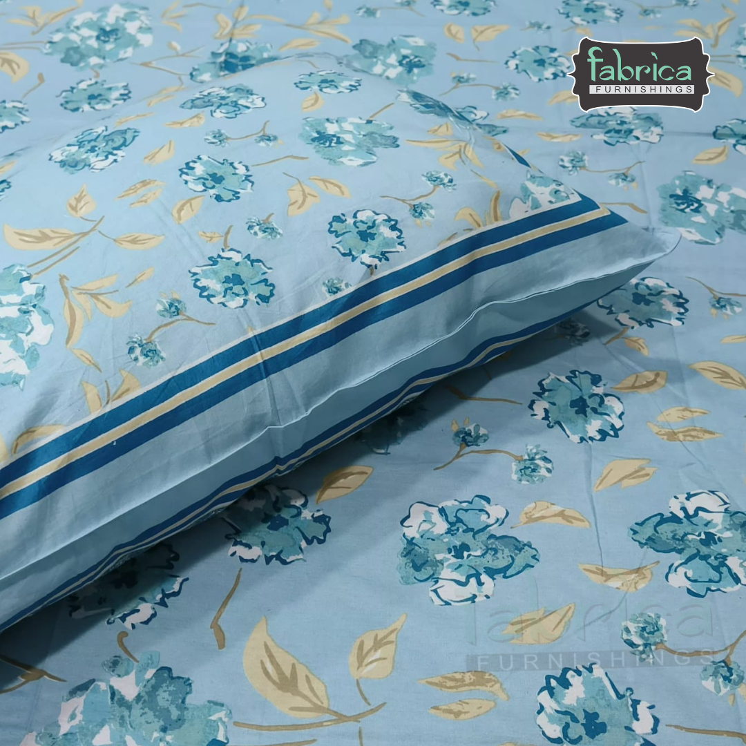 Sitara Handblock Designer Printed Premium Pure Cotton Kingsize Bed Sheets