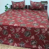 Procian premium pure cotton printed king size bedsheet