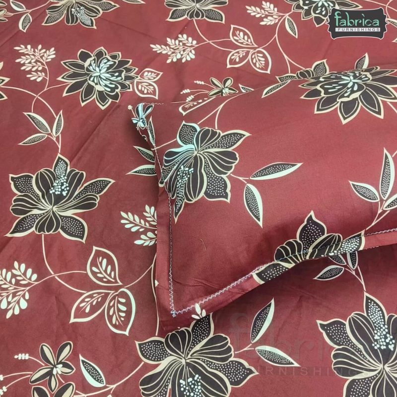Procian premium pure cotton printed king size bedsheet